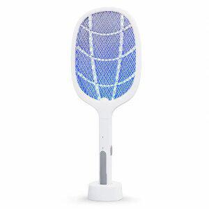 충전식 전기모기채 거치대형 원버튼 자동살충 모기퇴치기 LED램프