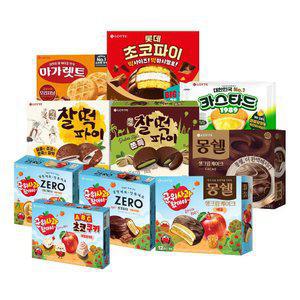 두쫀쿠 두바이 찰떡파이 2개 외 혼합구성 초코파이 제로케이크 애플시나몬 마가렛트 등