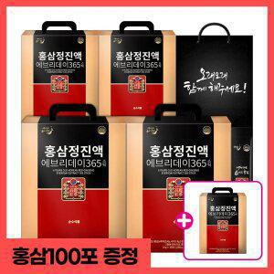 [쇼핑백+본품1박스 더]순수식품 6년근 홍삼 스틱 4박스(400포) 홍삼정진액 에브리데이
