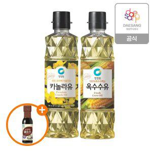 청정원 카놀라유,옥수수유900ml 2종x3개 골라담기 +(증정) 프리미엄 굴소스170g