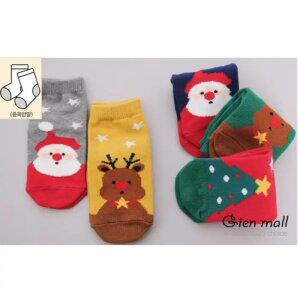 J2K 양말 유아 아동 크리스마스 국산 5족 세트 선물