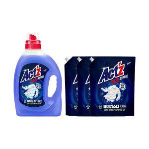 액츠 퍼펙트 베이킹소다 용기 2.7L, 1개 + 퍼펙트 베이킹소다 리필 2L, 3개