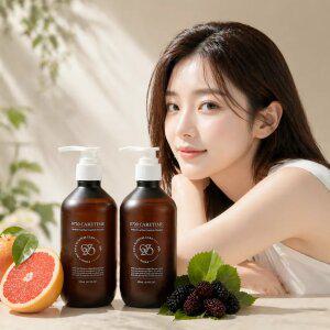 엘누아르 맥주효모 멀버리 약산성 비건 자몽향 탈모샴푸 500ml, 2개