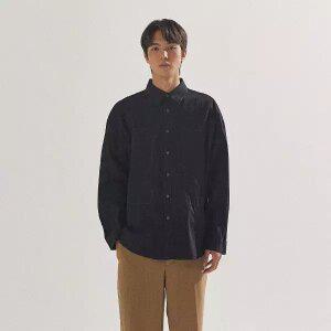 [팔랩] 남여공용 포켓 포인트 오버핏 시그니처 블랙 데님 셔츠_PL24S3SH029_BK