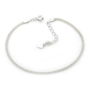 925 SILVER 더블볼 군번줄 땅콩줄 볼 체인 레이어드 실버 은 팔찌