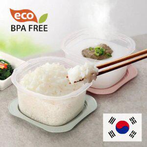 국내생산 전자렌지용 밀폐 냉동밥 보관용기 냉장실 정리 소분용기 반찬통 300ml