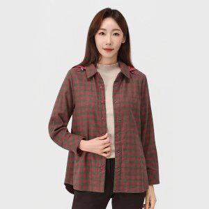 [PAT 여성] 우븐 패딩 후드 체크 셔츠_1J81531