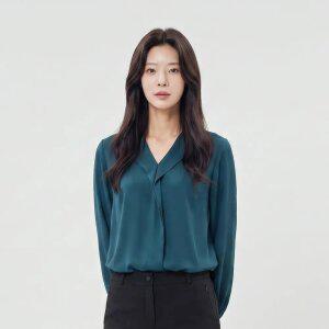 [PAT 여성] 오픈카라 브이넥 블라우스_1J62513