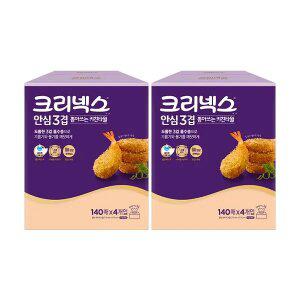 크리넥스 안심3겹 뽑아쓰는 키친타월 140매, 4입, 2개