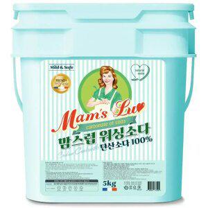 맘스럽 워싱소다 버킷 5kg 땀냄새제거 세탁 빨래 가루세제