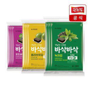 [광천김] 옛날맛 그대로 바삭바삭 전장김 골라담기 20g x 9봉 (녹차김 / 올리브유김 /