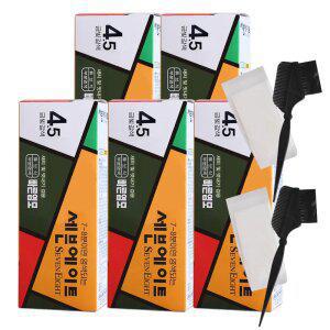 세븐에이트 새치 염색약 5개세트+염색도구 2개+클렌징폼 200ml 7~8분만에 염색되는 동