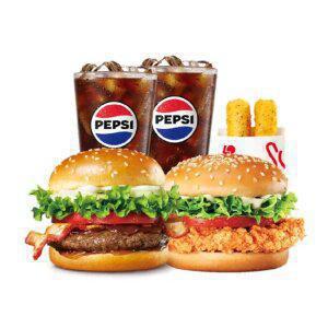 롯데리아 불고베이컨+핫크리스피 2인팩