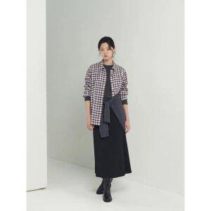 [빈폴레이디스] 기모 체크 오버핏 셔츠  라벤더 (BF5964C03T)