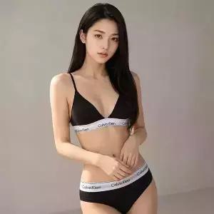 캘빈클라인 CK 언더웨어 코튼 여성 트라이앵글 브라렛 스포츠 브라탑 QF5650E-001