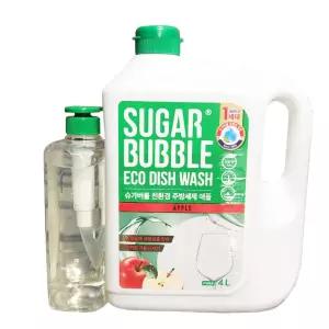 [2508CO(생활용품(세제류))]슈가버블 애플향 주방세제 4.0L + 940ML