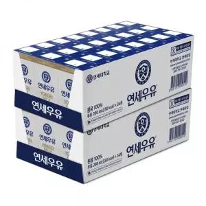 연세우유 멸균우유 200ml x 24 x 2