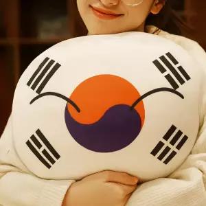 대한민국 태극기 쿠션 원형 30cm 40cm 인테리어 소품 선물용 거실 쇼파 침실 데코