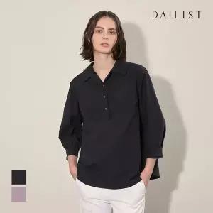 [데일리스트] 7부 스탠카라 블라우스_MDENL4F7121