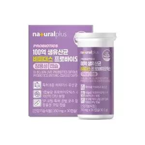 내츄럴플러스 100억 생유산균 비피더스 프로바이오틱스 장용성캡슐 350mg, 30캡슐