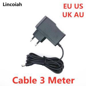 3미터 케이블 3M DC 3V 4.5V 5V 6V 9V 12V 0.5A 1A Universa AC 어댑터 충전기 전원 공급 장치 LED 라이트
