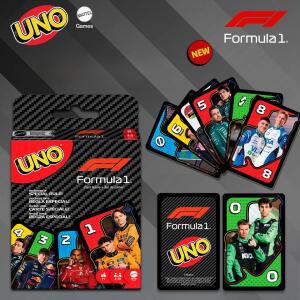 마텔 UNO F1 카드 게임 성인용 재미있는 파티  가족 나이트를 위한  포뮬러 레이싱 덱 총 112장