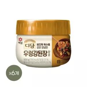 [셀러허브]다담 우렁강된장 양념 500g x6개 (S50739019)