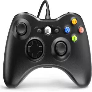 YAEYE Xbox 360용 유선 컨트롤러 듀얼 진동 기능이 있는 게임 Turbo 지원 360/360 Slim 및 PC Windows 7 8
