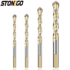 STONEGO-벽돌 드릴 비트 1개 콘크리트 금속 타일 유리 목재 거울 벽돌 벽용 6mm/8mm/10mm/12mm