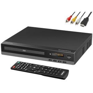 HDMI 및 1080P 업스케일링을 지원하는 FLEXAPLAY 지역 제한 없는 TV용 DVD 플레이어 | CD /DVD /USB 재생 LED 디스플레이 동축 오디오 초소형 디자인 리모컨 /AV 케이블 포함