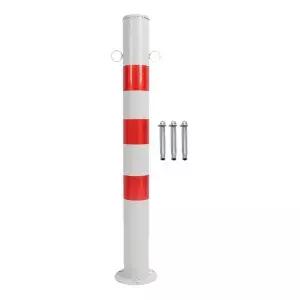 안전 볼라드 75cm 높이 빨간색과 흰색 보호용 주차 호텔 보도 슈퍼마켓 주거 단지