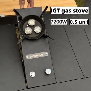 캠핑난로 IGT 하프 가스 스토브 7200W 고출력 바베큐 접이식 버너 캠핑 그릴 스틸 데스크탑