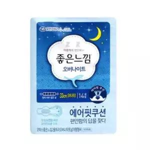 [엄지척]좋은느낌 449LOG24 생리대 오버나이트 33cm 14개입 수면용