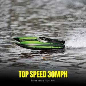 수집품 RC 볼란텍스RC 보트 30MPH 아토믹XS 고속 후진 기능 포함 배터리 부족 및 범위 초과 알람 탑재 장난