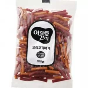 아침애 반려동물 강아지 간식 오리고기 버거 100g 반려견 수제 사료