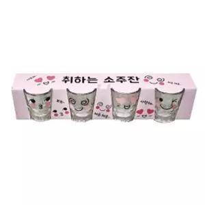 취하는 소주잔 양주잔 글라스 사케잔 유리잔 술잔 4P