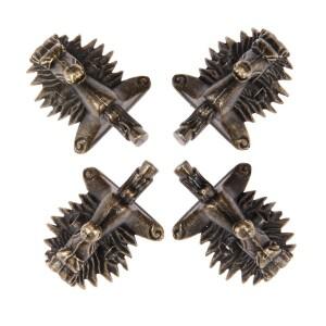 4피스 39x24mm 보석 선물 상자 나무 케이스 장식 피트 다리 코너 보호자 가드 금속 공예