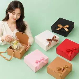 선물상자 단상자 접이식 무지 종이케이스 케이크박스 쿠키박스 화과자용기 답례품 크라프트 미니 떡 꽃