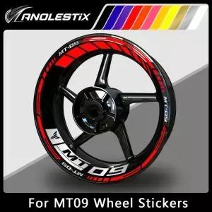 AnoleStix 반사 오토바이 휠 스티커 허브 데칼 림 스트라이프 테이프 야마하 MT-09 용