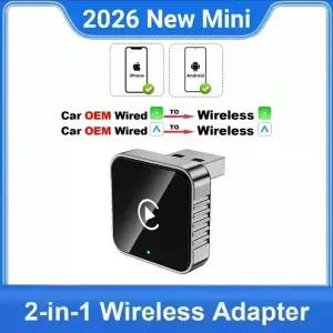 신형 슈퍼 미니 카플레이 AI 박스 유선에서 무선 카플레이/안드로이드 오토 2in1 5GHz WiFi5 99 오리지널