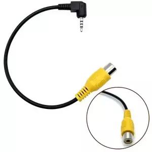 RCA 2.5mm AV 컨버터 케이블 자동차 후방 보기 역방향 주차 카메라 내비게이션 비디오 GPS 변환