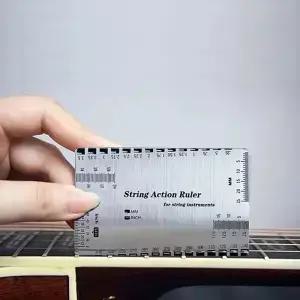 1PC 스테인레스 스틸 문자열 눈금자 액션 게이지 기타 우쿨렐레베이스 용 Luthiers 수리 도구