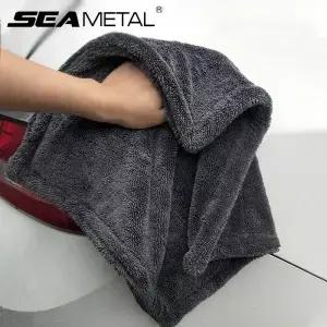 SEAMETAL 1200GSM 마이크로 화이버 세차 타월 슈퍼 흡수성 자동 디테일링 케어 소프트 걸레 양면 세척