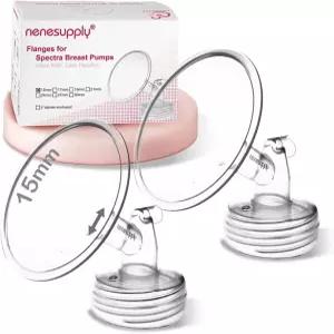 Nenesupply 15mm 2개 플랜지 Spectra S2 S1 9 플러스 시너지 골드 유방 펌프 교체 부품 액세서리 와이드