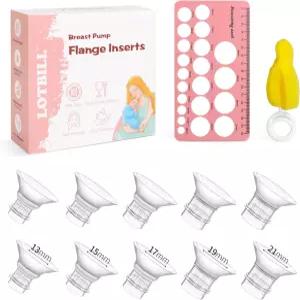 플랜지 인서트 13/15/17/19/21mm 10PCS Momcozy S12 Pro/S9 Pro/S9/Medela/Spectra 등 웨어러블 유방 펌프