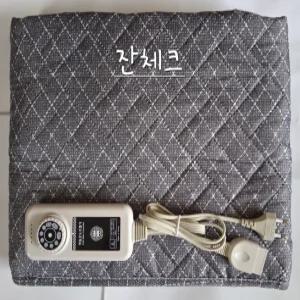 명품한일 전기요(68x180cm)잔체크 미니싱글 전기장판 프리볼트 무자계 온열매트