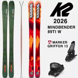 2026시즌 여성 케이투 프리라이드 올마운틴 스키 K2 SKI MINDBENDER 89TI W+GRIFFON 13 BLACK