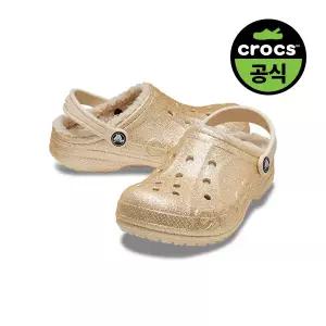 [보리보리/크록스 슈즈]크록스공식 유아 BAYA LINED GLITTER CLOG T WT (23FKCL207655)