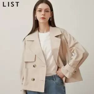 LIST)] 로라제인 코튼 스트링 숏 트렌치코트  택가격  398000원)