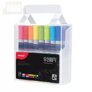 유성매직 24색사각닙 박스 24개 매직펜 유성매직펜